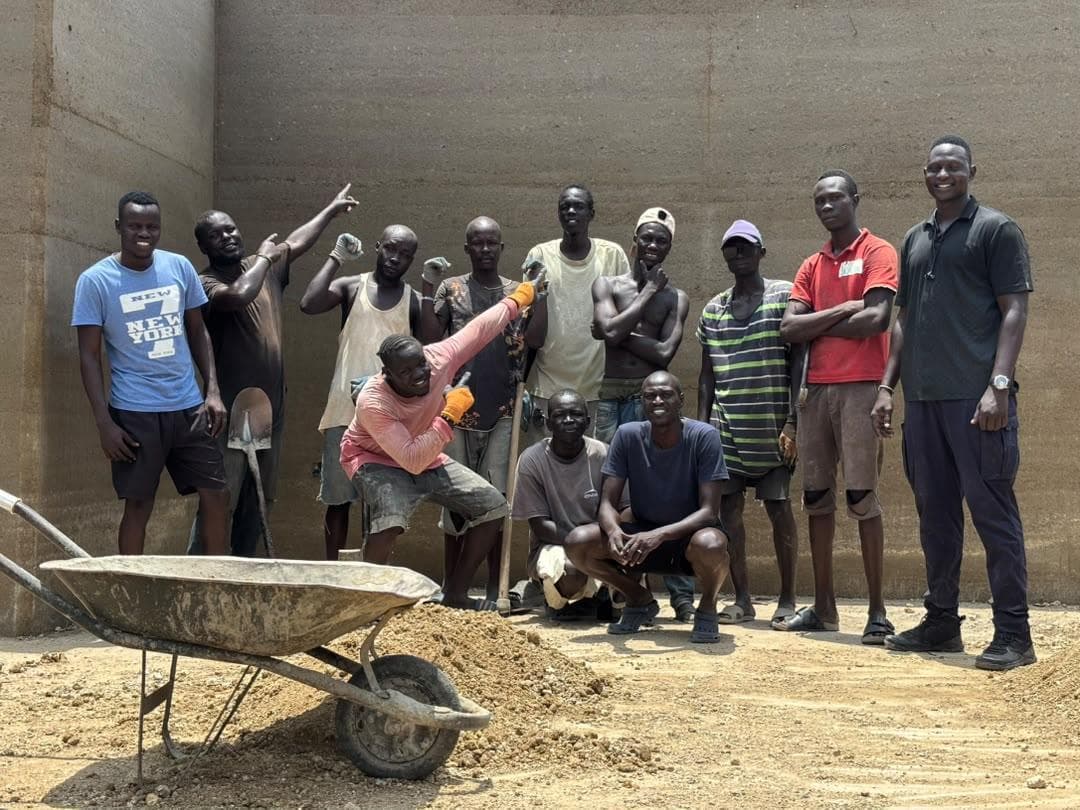 RCCL Rammed Earth Team on site at Project 1-Billion